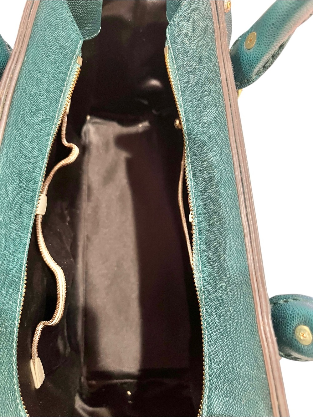 Henri Bendel A List Satchel Limited Edition Teal Green Leather NWOT - Picture 11 of 14